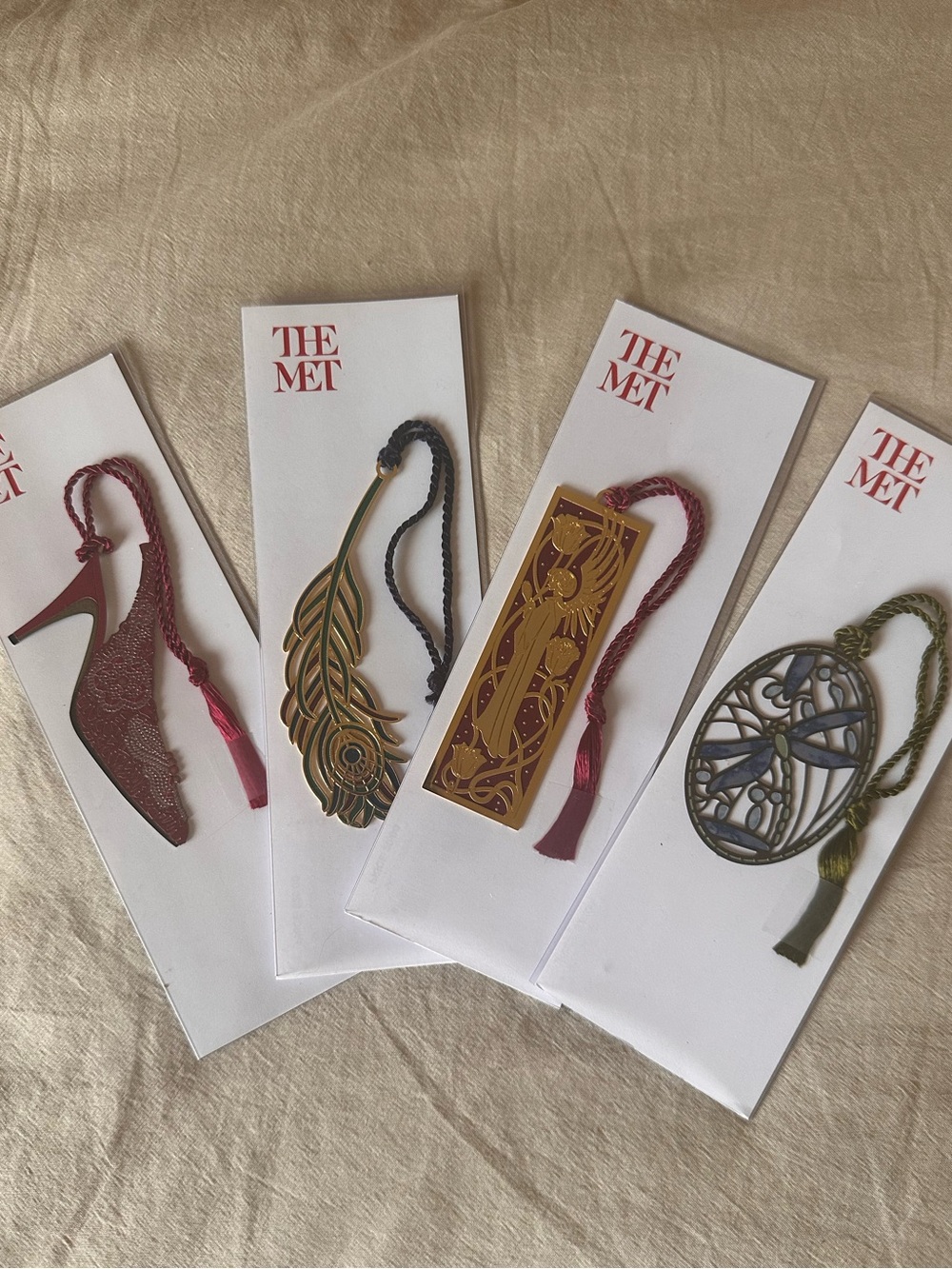 NWT - The Metropolitan Museum of Art - set of (4) etched metal bookmarks